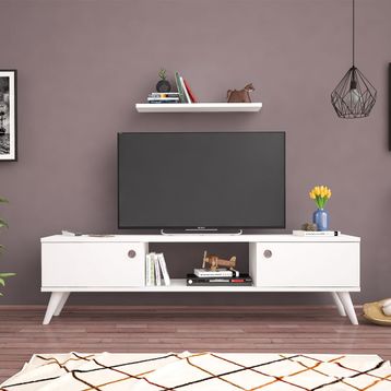 Ankara MobiLya Emre Beyaz 140 cm Tv Sehpası