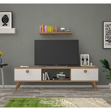Ankara MobiLya Emre Beyaz 140 cm Tv Sehpası