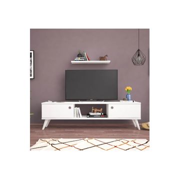Ankara MobiLya Emre Beyaz 140 cm Tv Sehpası