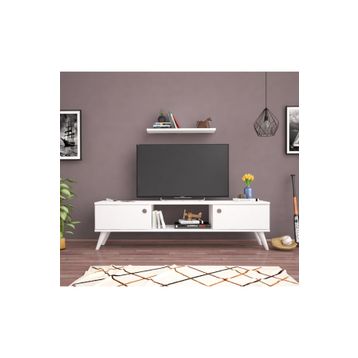 Ankara MobiLya Emre Beyaz 140 cm Tv Sehpası