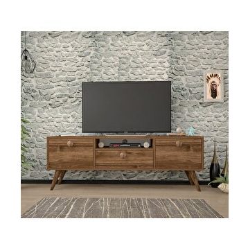 Ankara Mobilya Penta Ahşap Ayaklı Ceviz 140 cm Tv Sehpası