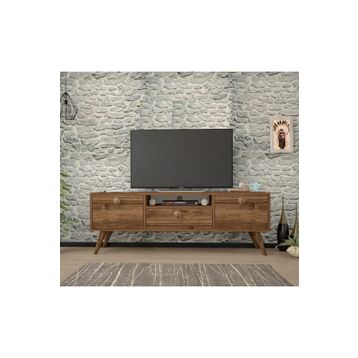 Ankara Mobilya Penta Ahşap Ayaklı Ceviz 140 cm Tv Sehpası