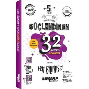 Ankara Yayıncılık 5. Sınıf Fen Bilimleri Güçlendiren 32 Haftalık Denemeleri