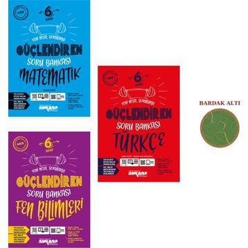 Ankara Yayıncılık - 6.Sınıf Güçlendiren Soru Bankası Matematik -Fen -Türk Set 3 Kitap