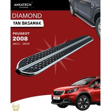 Ankatech Peugeot 2008 2013-2019 173 cm Diamond Krom Yan Basamak