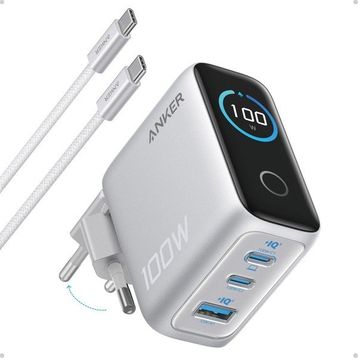 Anker B121B Gümüş 100 W Type-C Kablolu Hızlı Şarj Aleti