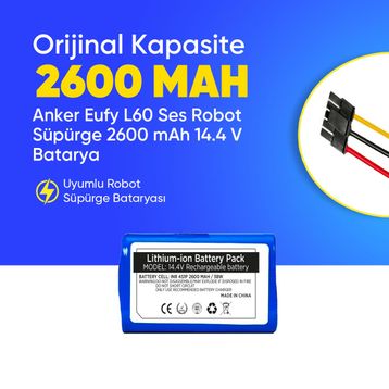 Anker Eufy L60 Ses Robot Süpürge 2600 Mah Batarya