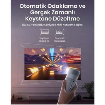 Anker Nebula Capsule Air HD Google TV Ultra İnce Taşınabilir Projeksiyon Cihazı
