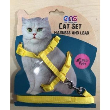 ANS Sarı Lüks Gato Kedi Göğüs Takım Tasması