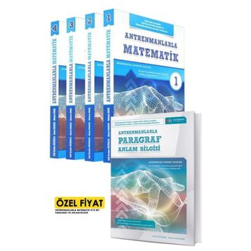 Antrenmanlarla Matematik 1+Hız ve Renk Paragraf Soru Bankası 2 Kitap Set-AKM Kitap