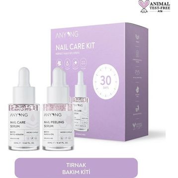 Anyong 20 ml Bakım Serumu + 20 ml Peeling Serumu Tırnak Bakım Seti