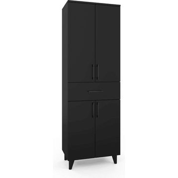Anzera Berlin Siyah 60x36x181 cm Çok Amaçlı Dolap