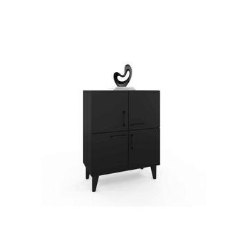 Anzera Lego Siyah 70x37x82 cm Çok Amaçlı Dolap