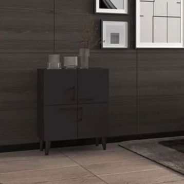 Anzera Lego Siyah 70x37x82 cm Çok Amaçlı Dolap