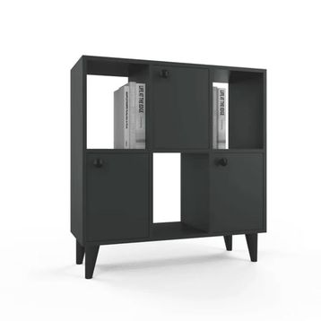 Anzera Opus Antrasit 90x35x95 cm Çok Amaçlı Dolap