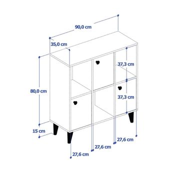 Anzera Opus Antrasit 90x35x95 cm Çok Amaçlı Dolap