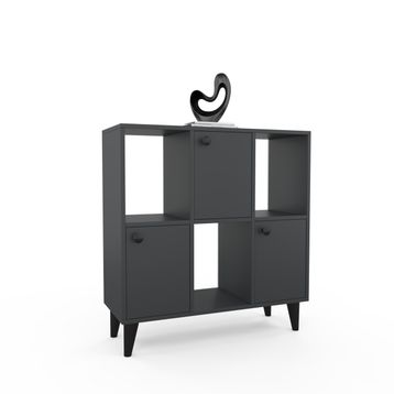Anzera Opus Antrasit 90x35x95 cm Çok Amaçlı Dolap