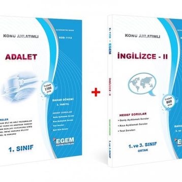 Aöf Adalet 1. Sınıf 2. Yarıyıl Bahar Dönemi Konu Anlatımlı Soru Bankası Set