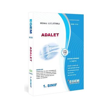Aöf Adalet 1 Sınıf 2 Yarıyıl Bahar Dönemi Konu Anlatımlı Soru Bankası
