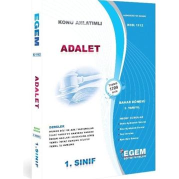 Aöf Adalet 1 Sınıf 2 Yarıyıl Bahar Dönemi Konu Anlatımlı Soru Bankası