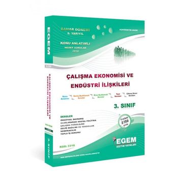 Aöf Çalışma Ekonomisi 3. Sınıf 6. Yarıyıl Bahar Dönemi Konu Anlatımlı Soru Bankası