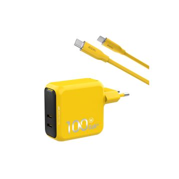 Aohi Magcube 100W 2 Portlu Şarj Adaptörü + 140W 1 mt PD 3.1 480 MBPS Süper Hızlı Şarj ve Data Kablosu Seti