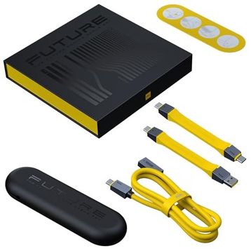 Aohi The Future 240W 4in1 USB-C to USB-C Modüler Uzayabilen 1 mt 40 GBPS 8K Destekli PD 3.1 USB4 Süper Hızlı Şarj ve Data Kablo Seti