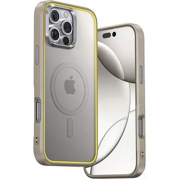 Aohi The Future Iphone 16 Pro Gri Magsafe Uyumlu Desert Titanium Telefon Kılıfı