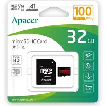Apacer AP32GMCSH10UB-R Class 10 UHS-I U1 A1 V10 32 GB Micro SD Kart