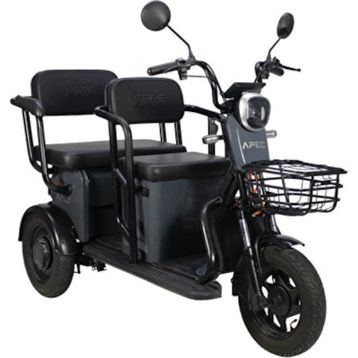 Apec APM5 Metalik Gri Üç Tekerlekli Elektrikli Moped