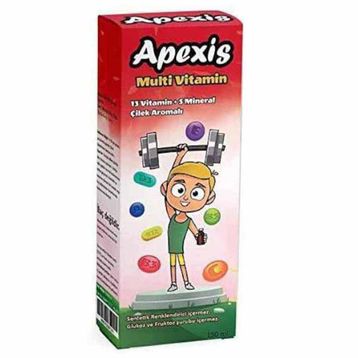 Apexis Multivitamin Çilek Aromalı 150 ml Şurup