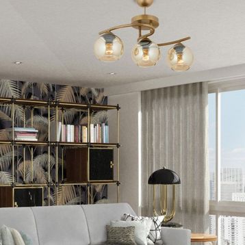 Aplika Elite 3'lü Eskitme Bal Camlı Modern Avize