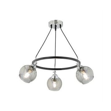 Apliqa 3418-03-BL Flora 3'lü Krom Detaylı Avize