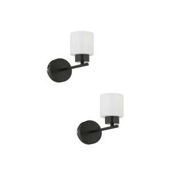 Apliqa 3447-01-UP-02 Lima Siyah Modern 2'li Aplik Seti