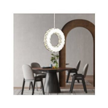 Apliqa Akanay Tekli Krom Led Kristal Avize