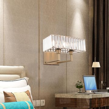 Apliqa Brambles Eskitme Kristal Taşlı Duvar Lambası Yatak Odası Yatak Başı Salon için Aplik
