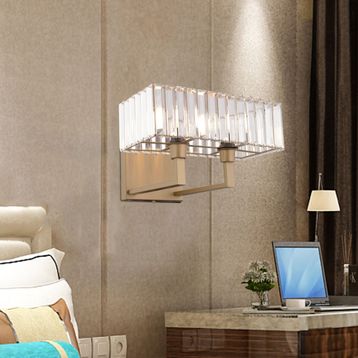 Apliqa Brambles Eskitme Kristal Taşlı Duvar Lambası Yatak Odası Yatak Başı Salon için Aplik