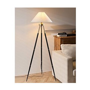 Apliqa Cosby Siyah-Gold Kaplamalı Tripod Metal 3 Ayaklı Lambader