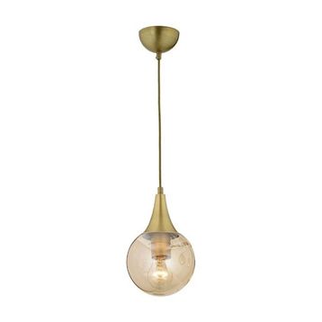 Apliqa Damla Gold Tekli Bal Camlı Eskitme Modern Sarkıt Avize