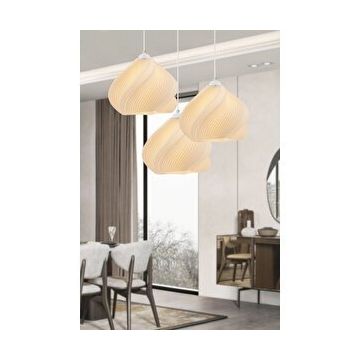 Apliqa Leaf 3'lü Beyaz Modern Pinterest Tarzı Sarkıt Avize