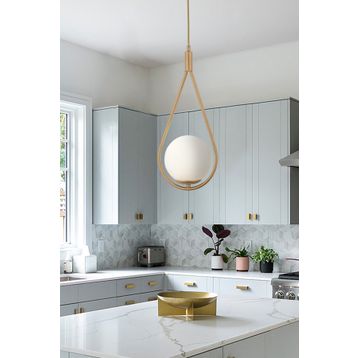 Apliqa Mirza Tekli Eskitme Sarkıt Beyaz Camlı Modern Avize