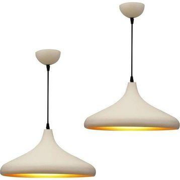 Apliqa Pera Beyaz 2'li Modern Retro Sarkıt Mutfak Salon Avize-Sarkıt Seti