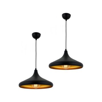 Apliqa Pera Siyah 2'li Modern Retro Sarkıt Mutfak Salon Avize-Sarkıt Seti