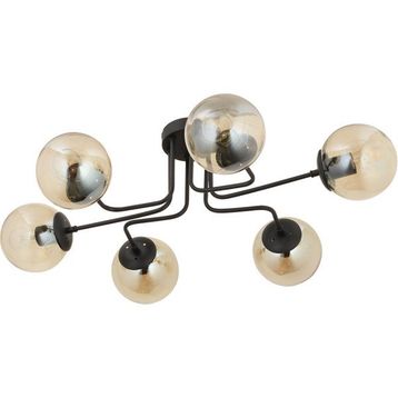 Apliqa Tanyer 6 Lı Siyah Salon Avize