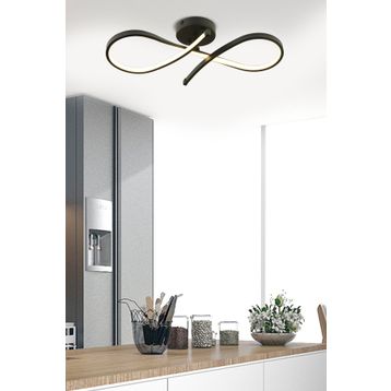 Apliqa Vetto Siyah 38 Watt Modern Plafonyer Led Avize