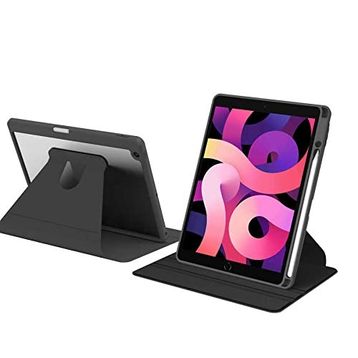 Apple iPad 10.2 İnce ve Fit Siyah 9.Nesil Uyumlu 360° Dönebilen Standlı Nayn Tablet Kılıfı