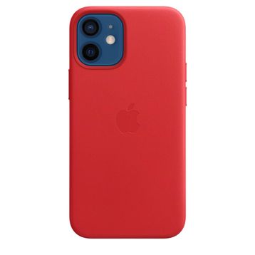 Apple İphone 12 Mini İçin Product Red Magsafe Özellikli Deri Kılıf