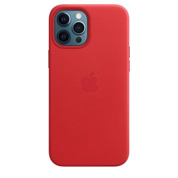 Apple İphone 12 Pro Max İçin Product Red Magsafe Özellikli Deri Kılıf