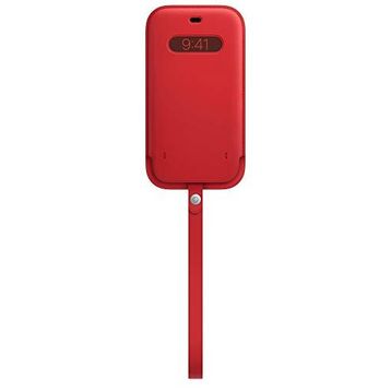 Apple İphone 12 Pro Max İçin Product Red Magsafe Özellikli Deri Kılıf