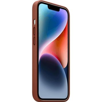 Apple Iphone 14 Plus Magsafe Özellikli Deri Toprak Kırmızısı Telefon Kılıfı